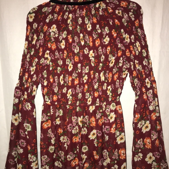 Ups & Downs Floral Blouse - L red - Picture 5 of 6